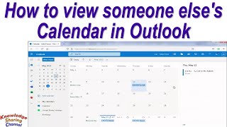 How to view someone elses Calendar in Outlook [upl. by Temple638]