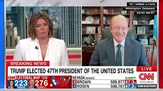 Senator Coons appears on CNN with Kasie Hunt on November 6 2024 [upl. by Enwahs]