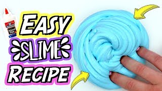 HOW TO MAKE SLIME For Beginners NO FAIL Easy DIY Slime Recipe [upl. by Ydahs106]