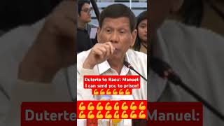 I can send you to prison Duterte to Raoul Manuel viralvideo pinoytrending news trending [upl. by Eikciv]