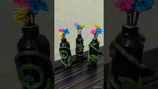 Creative Upcycling DIY Flower Vases from Bottles amp Paper Blooms🌸trendingshortsytshortsviraldiy [upl. by Arrek]