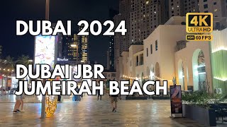 Dubai JBR Walk  Marina Beach Side  Jumeirah Beach Residence  4K HDR UHD 60 FPS [upl. by Khudari619]