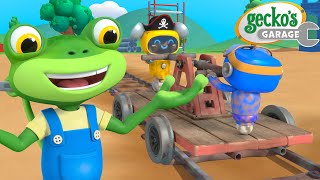 Mechnaicals Railway Mystery Investogation  Geckos Garage  Trucks For Children  Cartoons For Kids [upl. by Coppola]