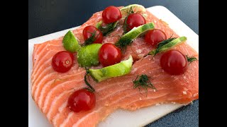 Lachs auf dem Salzstein mit LimettenEinschnitten und Tomate [upl. by Koerner122]