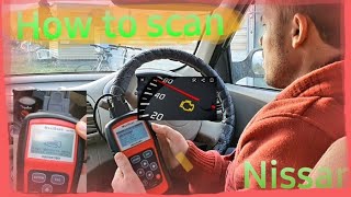 Autel MaxiScan MS509 Nissan How to scan engine sensor sonda lambda [upl. by Devin]