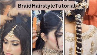 Easy Braided Hairstyles for Long Hair  Front Flat Style Tutorial by Lashes Beauty Parlour [upl. by Felicity]