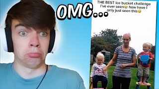 ICE BUKKET CHALLENGE GAAT HELEMAAL FOUT  Reageren op JULLIE Videos [upl. by Walcott232]