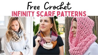 35 FREE Infinity Scarf Crochet Patterns  Crochet Scarf Patterns crochet freecrochetpatterns [upl. by Yale]