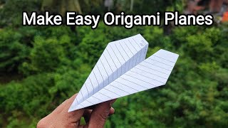 Airplane Origami An easy way to make paper airplanes ✈️✈️ [upl. by Kriss604]