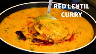 RED LENTIL CURRY  MASOOR DAL TADKA  MASOOR DAL RECIPE [upl. by Lodi949]