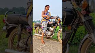 Yamaha rx100 barefoot Kickstart subhashnupurvlog bikeridding [upl. by Nallek]