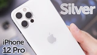 Silver iPhone 12 Pro Unboxing amp First Impressions [upl. by Mazonson996]