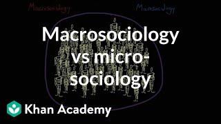 Macrosociology vs microsociology  Society and Culture  MCAT  Khan Academy [upl. by Viole483]