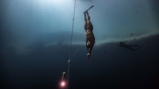 Alexey Molchanov WORLD RECORD 133m CWT at Vertical Blue 2023 by Garmin [upl. by Nivrag]