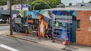 Edwardstown Mural  Timelapse April 2021 [upl. by Aryk466]