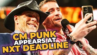 CM Punk Appears At NXT Deadline Teases Signing With NXT [upl. by Teews]