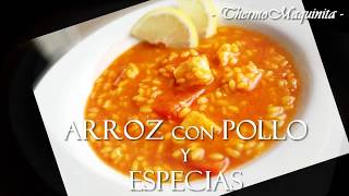 ARROZ caldoso de POLLO y Especias con THERMOMIX [upl. by Aropizt]