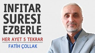 İnfitar suresi ezberle her ayet 5 tekrar Fatih Çollak [upl. by Arondell]