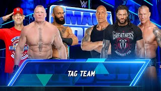 Brock Lesnar John Cena amp Ricochet vs Roman Reigns The Rock amp Randy Orton  Tag Team Match [upl. by Urien]