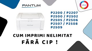 Resetare Pantum P2200 P2207 P2500 P2502 P2505 P2506 P2507 P2508 P2509 resoftare cip cartus [upl. by Blondy]