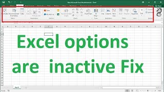 Some Excel options are Grayed out inactive Fix [upl. by Yecak]