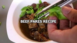 BEEF PARES RECIPE IN 1 MINUTE  Pressure cooker [upl. by Ahsiet40]