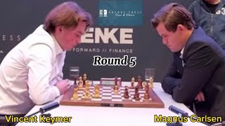 GRENKE Chess Classic 2024 Vincent Keymer vs Magnus Carlsen [upl. by Christiana976]