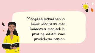 TOPIK 3 RUANG KOLABORASI FILOSOFI PENDIDIKAN  Identitas Manusia Indonesia [upl. by Sigvard]