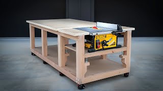 DIY Table Saw WORKBENCH Dewalt 7491 [upl. by Ahseem]