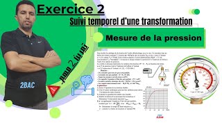 Exercice suivi temporel dune transformation chimique mesure de la pression [upl. by Ttoile86]