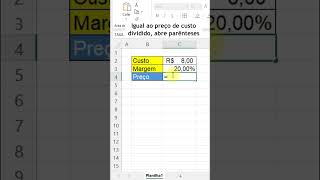 Como calcular o preço de um produto no Excel dica rápida [upl. by Clarisse908]