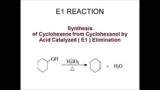 E1 reaction lecture Cyclohexene from Cyclohexanol by Elimination reaction Organic chemistry [upl. by Gorman]