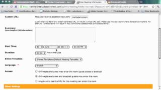 Creating an Adobe Connect Meeting Room [upl. by Ikuy457]