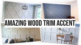 100 Wood Trim Modern Accent Wall Ideas for Home [upl. by Xuaegram]