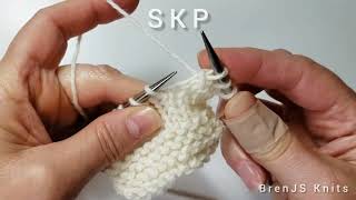 How to SKP or slip knit pass one stitch over [upl. by Fernandes713]