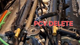 3000GT PCV Valve Delete to Relieve Crankcase Pressure 3000gt supercharged [upl. by Sihunn]