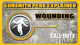 Wounding 🔥 Gunsmith Perks explained  Call of Duty  COD Mobile  Season 11 [upl. by Ecnadnac302]