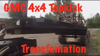 GMC 4x4 Topkick Transformation to the trailer hauler [upl. by Croteau]