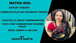 Lec 1011 Group TheoryFirst isomorphism Theorem  Proof [upl. by Frolick]