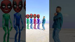 red green blue amp purple alien dancing and deepu sakha Correct headmatching gameMagical video funy [upl. by Terrence]