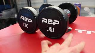 Smart Looking Dumbbells  Rep Fitness Urethane DBs [upl. by Eiddal]