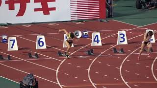 福島千里選手のスタート練習2018日本選手権女子100m決勝2018623 [upl. by Ecarg]