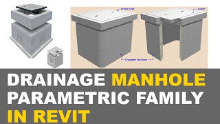 Drainage  Manhole Parametric Family Modeling Concrete  In Revit [upl. by Devland22]