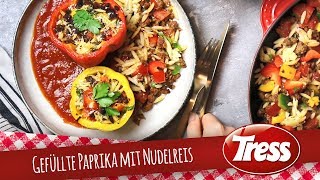 Gefüllte Paprika mit Nudelreis  TRESS REZEPTE [upl. by Sagerman]