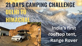 Himachal￼ india’s first rooftop tent Range Rover￼ Camper van Van￼ live India  caravan  Camping [upl. by Adianez]