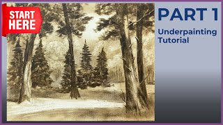 Mastering Underpainting Techniques in Oils  Winter Blues  Step by Step Tutorial [upl. by Ileray572]