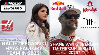 Hailie Deegan To Haas Factory Team In 2025  Shane Van Gisbergen To The Cup Series In 2025 [upl. by Esetal]