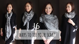 16 Ways To Tie A Scarf How I Style My Hermes Shawl Fashion Hacks Every Girl Must Know [upl. by Ritz]