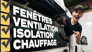 ISOLATION et installation des FENÊTRES nos choix  Conversion dun van aménagé [upl. by Etka30]