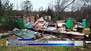 Sawyerville tornado cleanup efforts [upl. by Kurtzman]